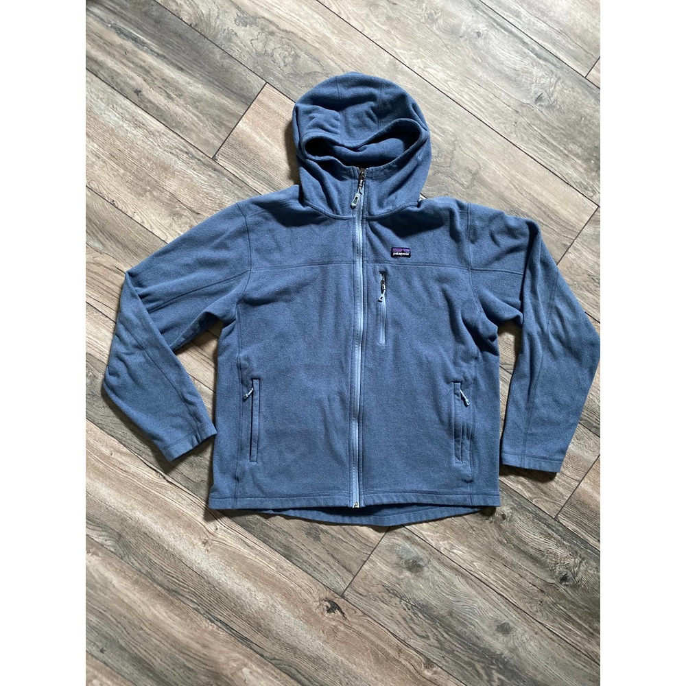 VTG Patagonia Fleece Blue Full Zip Hoodie Sz L